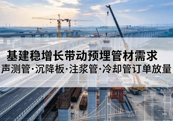 黔南基建稳增长带动预埋监测管材需求，声测管、沉降板、注浆管订单持续放量